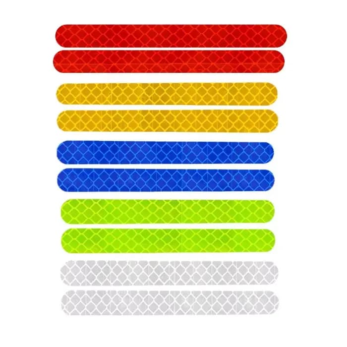 Autocollants réfléchissants colorés pour casque de moto