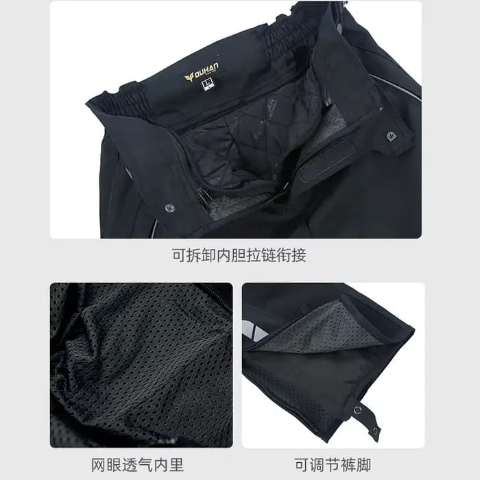 DUHAN pantalon de moto imperméable et coupe-vent
