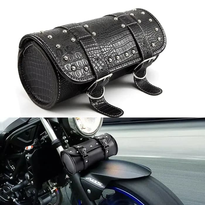 Sacoche de moto en cuir