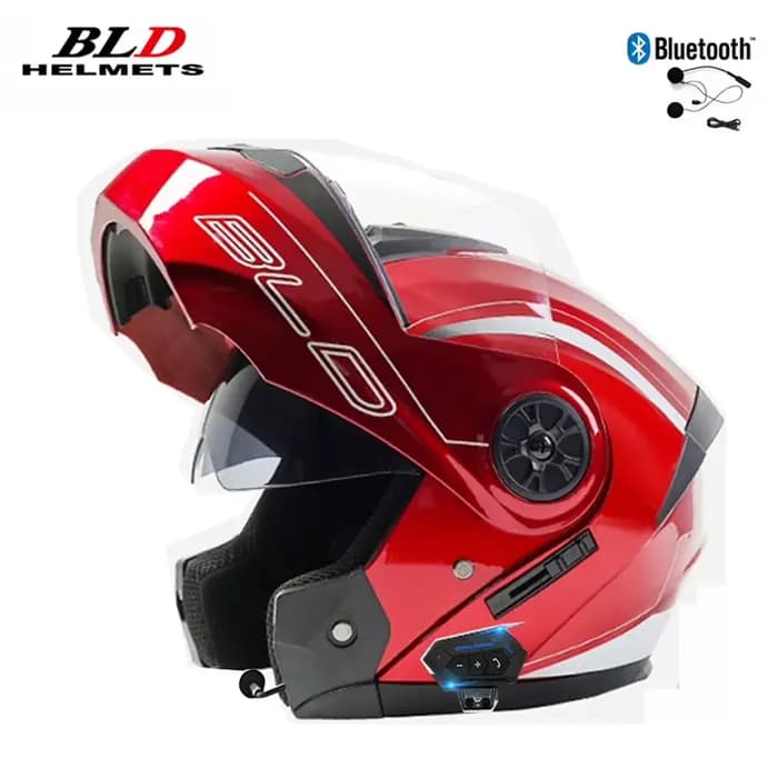 Casque de moto modulable à double visière