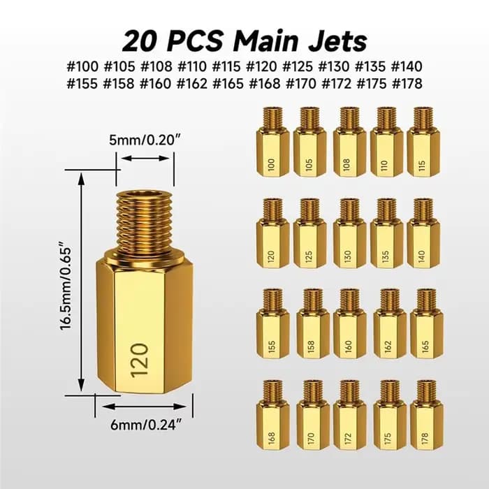 Kit de jets de carburateur AT51 pour PWK Keihin OKO KOSO CVK