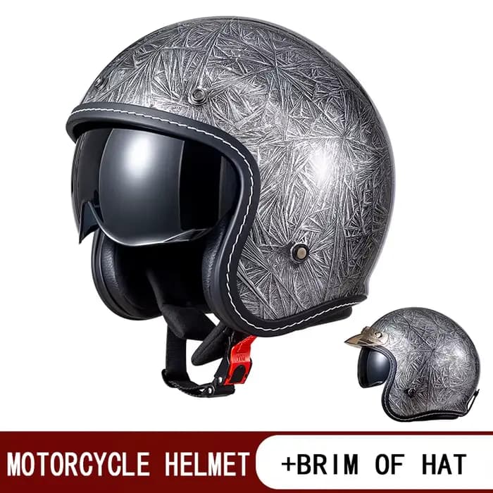 Nouveau Casque Moto Rétro 2026 – Demi-Casque Américain