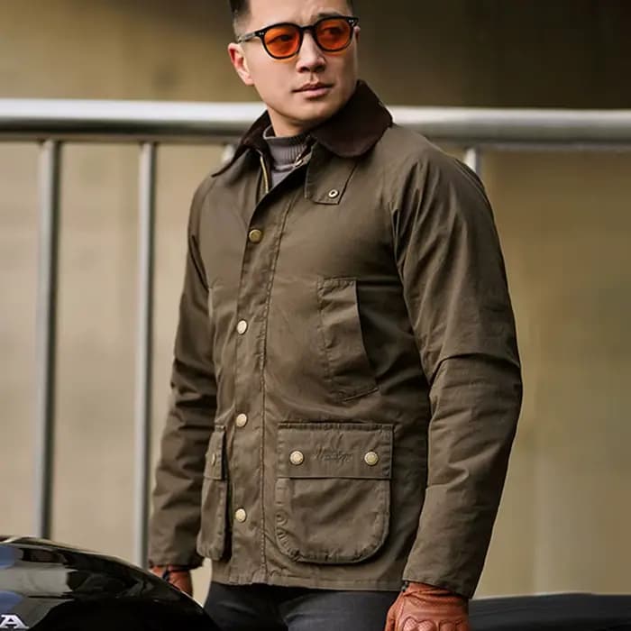 Veste d'équitation de moto vintage pour hommes