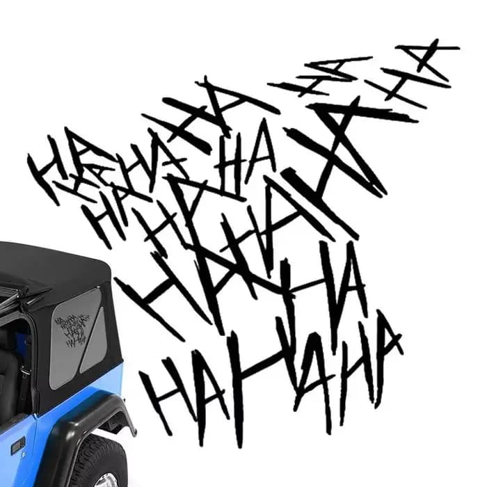 HAHAHA autocollant de casque de moto drôle Joker autocollants de fenêtre de voiture imperméable voiture-style véhicule