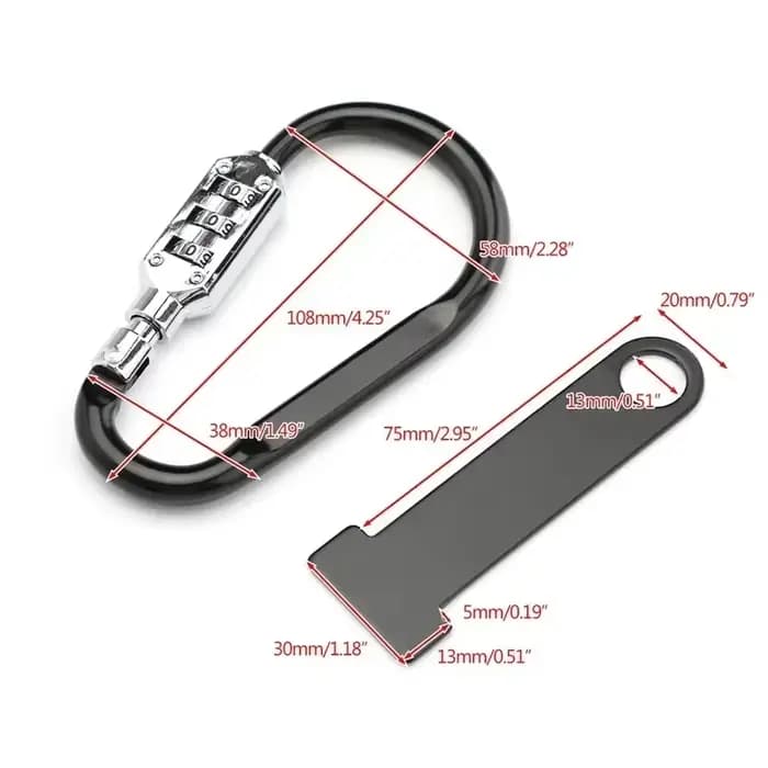 Boucle de verrouillage de casque de moto