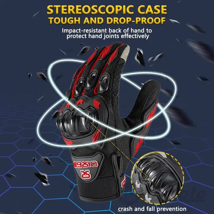 Gants de moto bleus été hommes femmes Motocross gant de course respirant