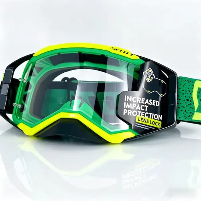 Lunettes de moto avec lentille HD