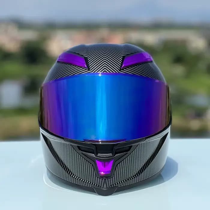 Casque intégral de moto de sécurité à lentille unique pour femmes et hommes
