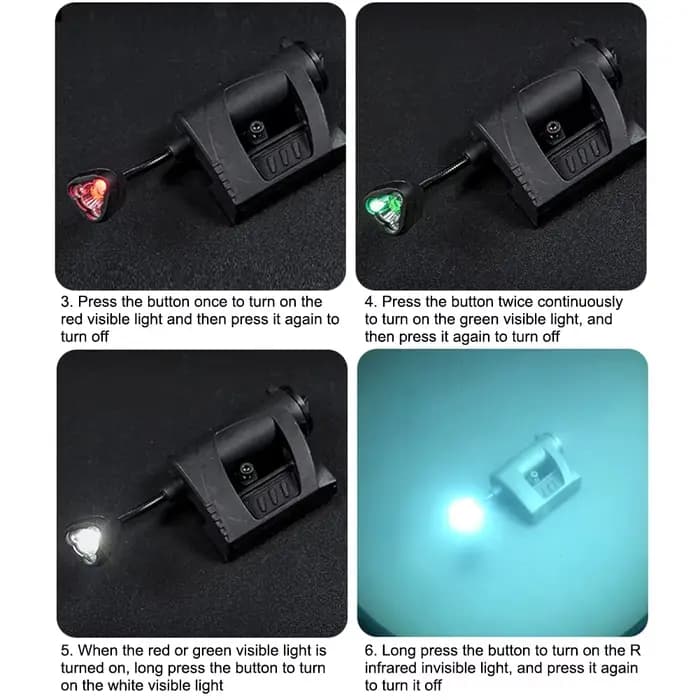 Dulhelmet-Lampe de poche LED 3 modes
