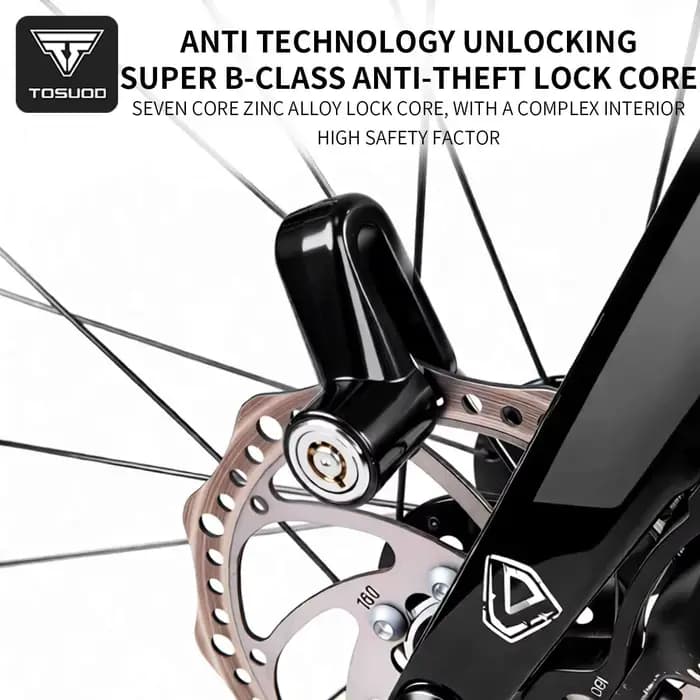Antivol de disque de frein TOSUOD pour vélo et moto – Accessoire de sécurité pour le cyclisme
