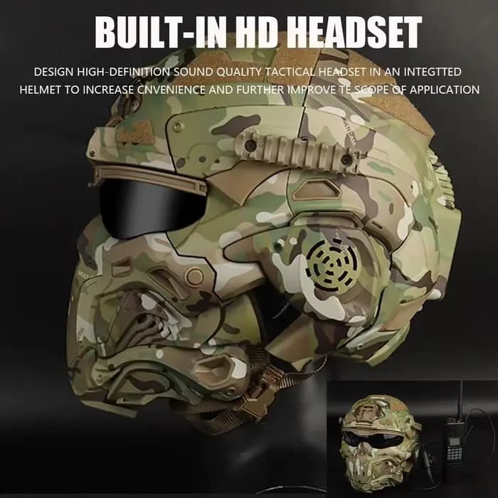 Casque tactique d'assaut W-Ronin et masque tactique