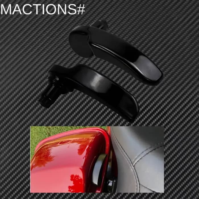 Lève-couvercle de sacoche de moto en aluminium noir