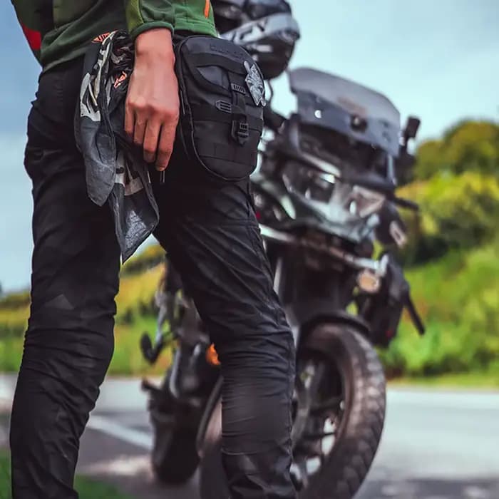 DUHAN Moto goutte jambe sac hanche Fanny Pack multi-fonction