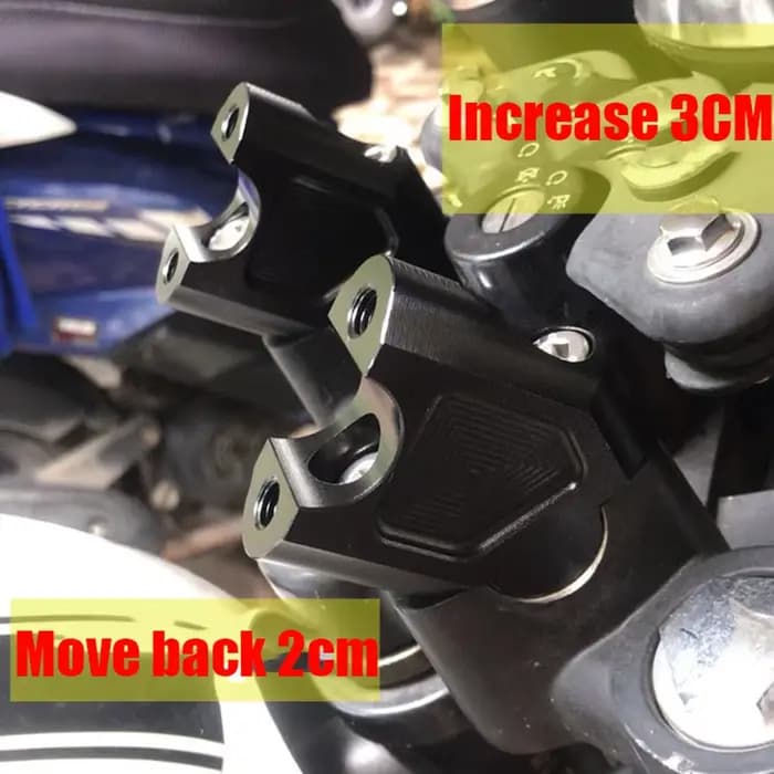 Adaptateur de rehausseurs de guidon de moto