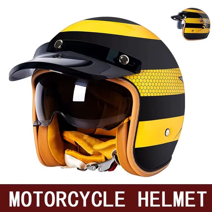 Nouveau casque de moto de croisière rétro pour hommes et femmes