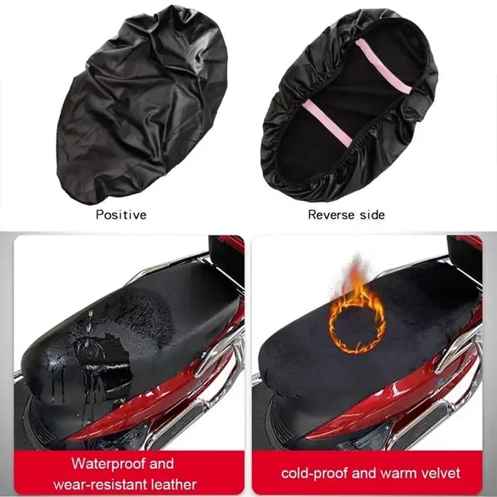 Housse de siège de moto élastique en cuir PU