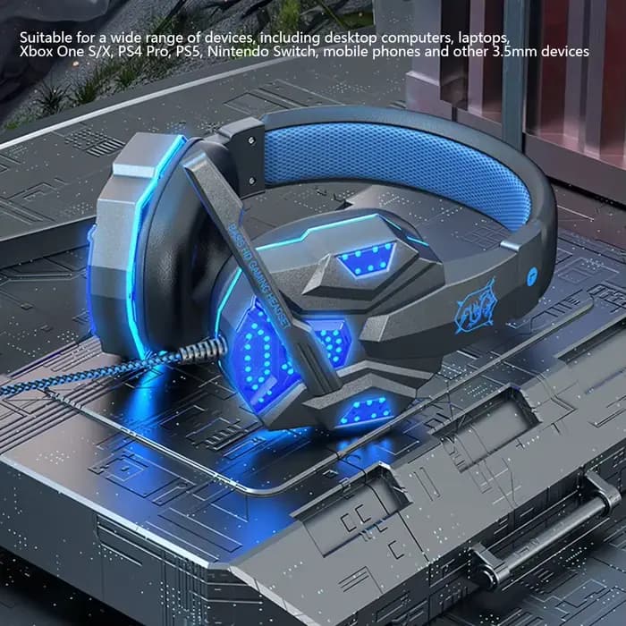 Casque de jeu filaire avec microphone, écouteurs, musique, PS4, Play Station 4, jeux, PC, demandes de renseignements sur ordinateur, 3.5mm