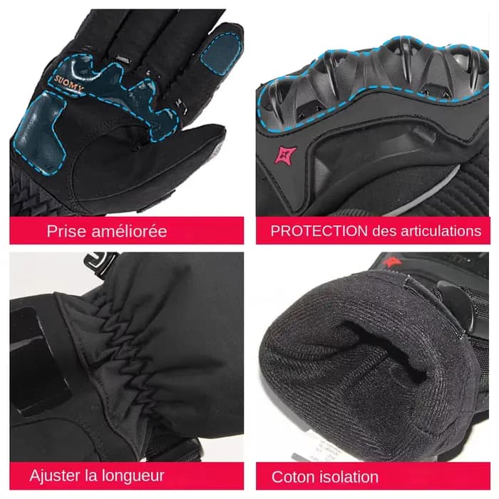 Gant de Moto Imperméable pour Homme