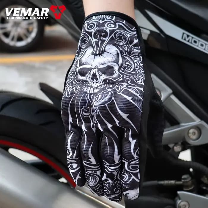 VEMAR doigt complet course moto gants luva motoqueiro guantes