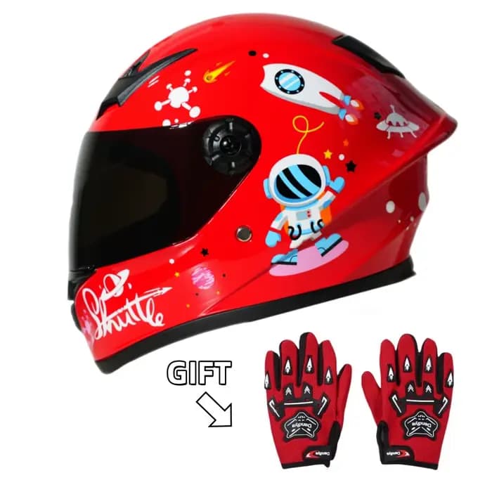 Casque de sécurité complet pour moto pour enfants