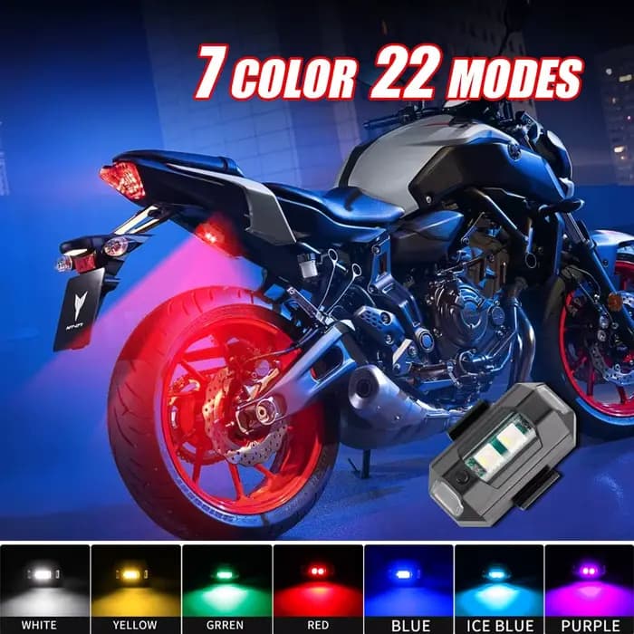 Lumières de moto Drone lumière stroboscopique USB LED Anti-Collision vélo avion nuit volant Mini clignotant voyant d'ave