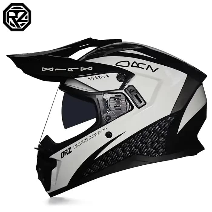 Casque de moto tout-terrain ORZ avec visière