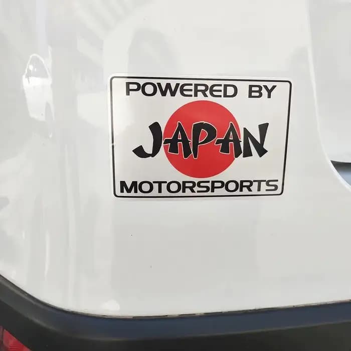 Autocollant en vinyle « Powered By Japan Motorsports »