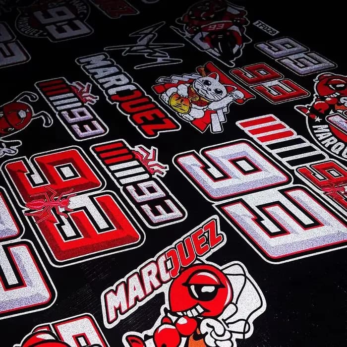 Autocollant de casque pour Marc Marquez 93 SHOEI