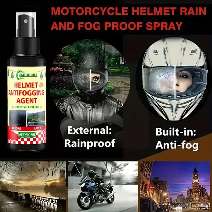 Spray antibuée pour casque de moto