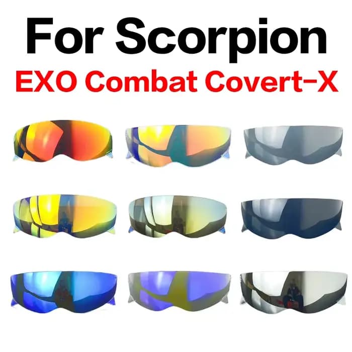 Visière de casque pour Scorpion EXO Combat Covert-X Capacetes Visera protection solaire pare-brise