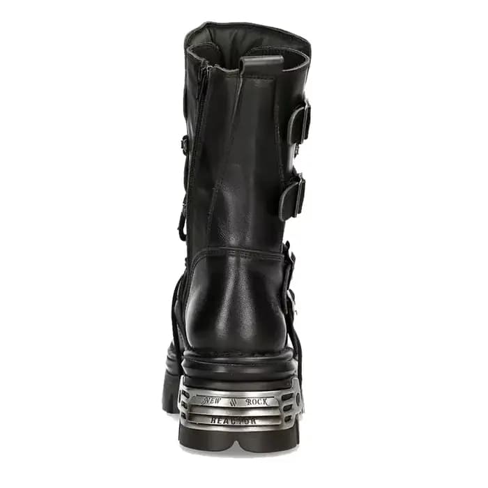 Bottes de moto en cuir véritable pour hommes