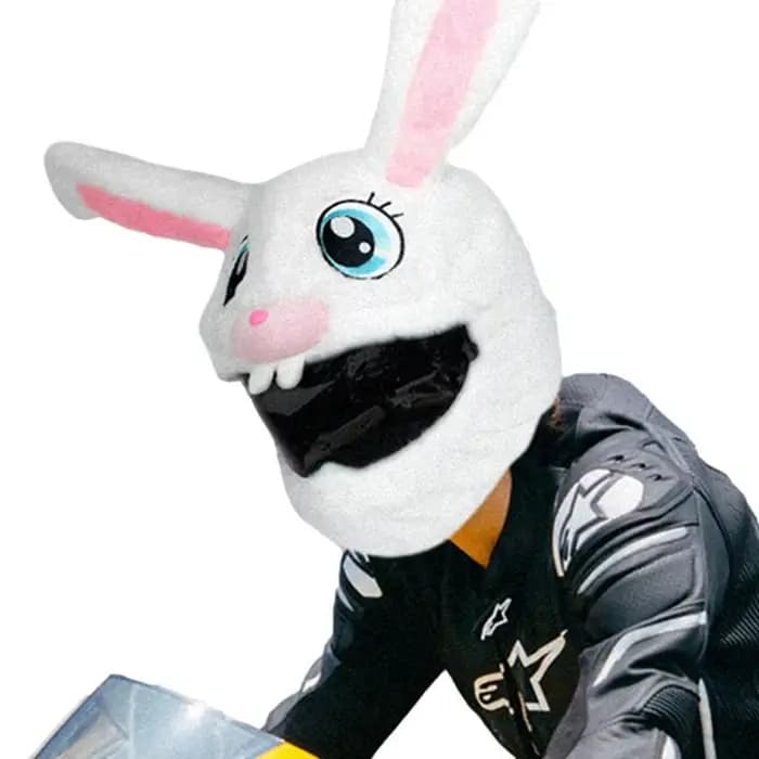 Juste de casque de moto en peluche de dessin animé drôle