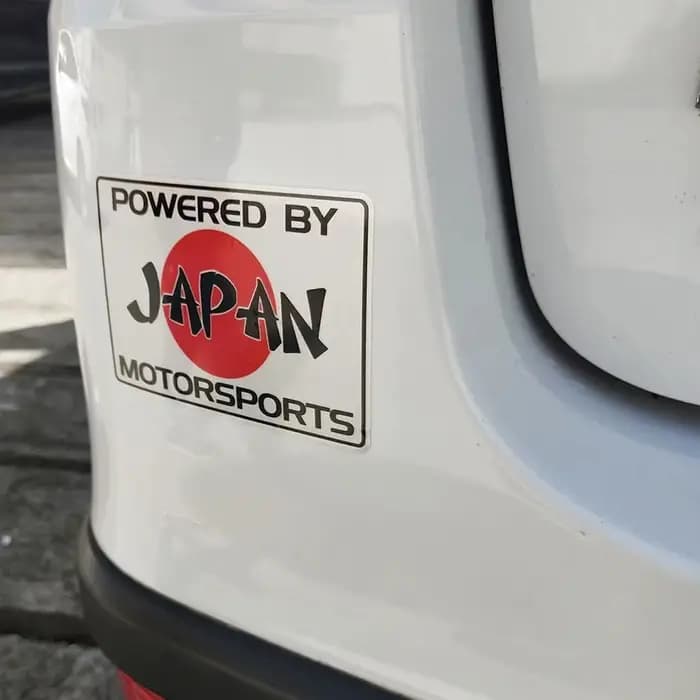 Autocollant en vinyle « Powered By Japan Motorsports »