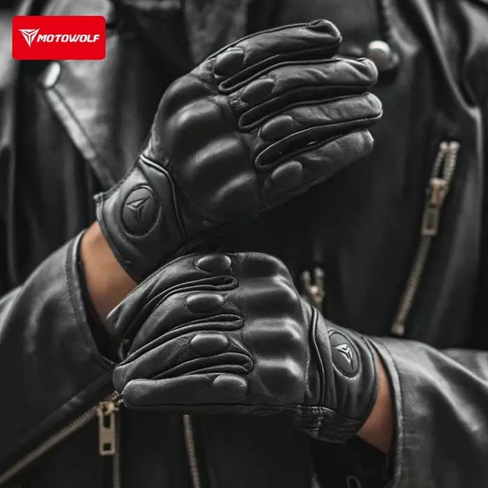Gants de Moto en cuir véritable