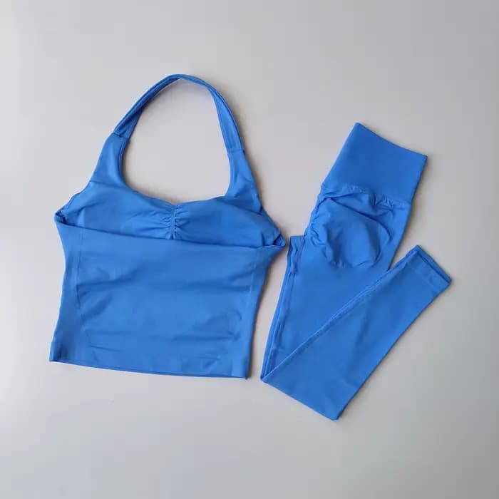 Costume de Yoga sans couture pour femmes, Leggings taille haute, ensemble Pilates, beauté du dos, gilet de sport, levage des hanches, Fitness, vêtements d'entraînement