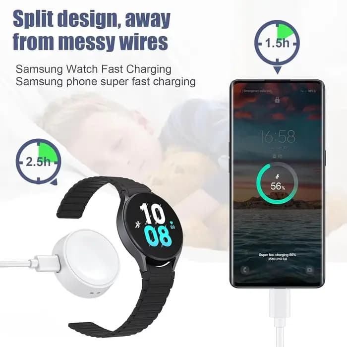 Chargeur USB pour Samsung Galaxy 8/7/6/6 Classic/Watch 5/5 Pro/4/3/Active/2, accessoires pour montre intelligente, chargeur rapide