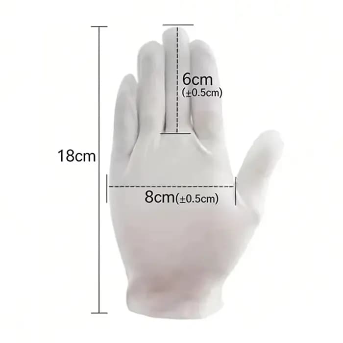 12 paires de gants de travail en coton blanc pour mains sèches, manipulation de films, bijoux, inspection de l'argent, usage domestique et nettoyage