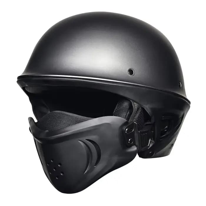 Malakas na lokomotiko buong casque rétro motorsiklo