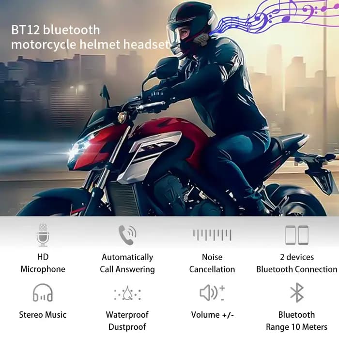 Oreillette Bluetooth 4.2 pour moto
