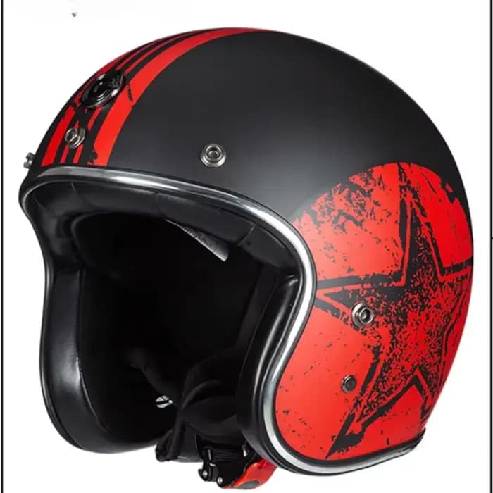 Casque de moto rétro certifié DOT ECE CFR pour hommes et femmes