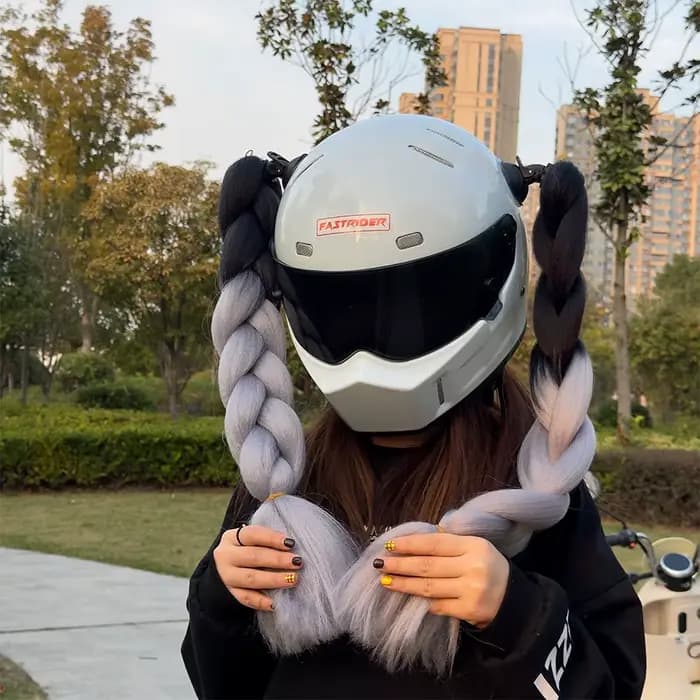 Offre spéciale! Casque tressé nickel é avec ventouse pour moto