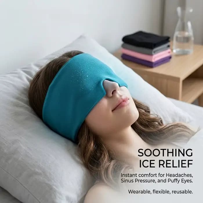 Chapeau rafraîchissant en gel à usage unique pour soulager les maux de tête