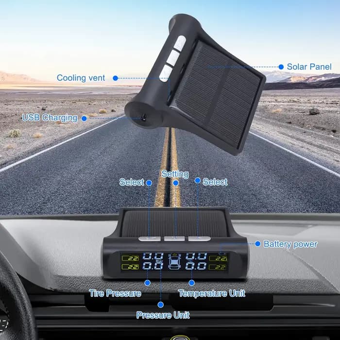 Capteur de pression des pneus solaire TPMS