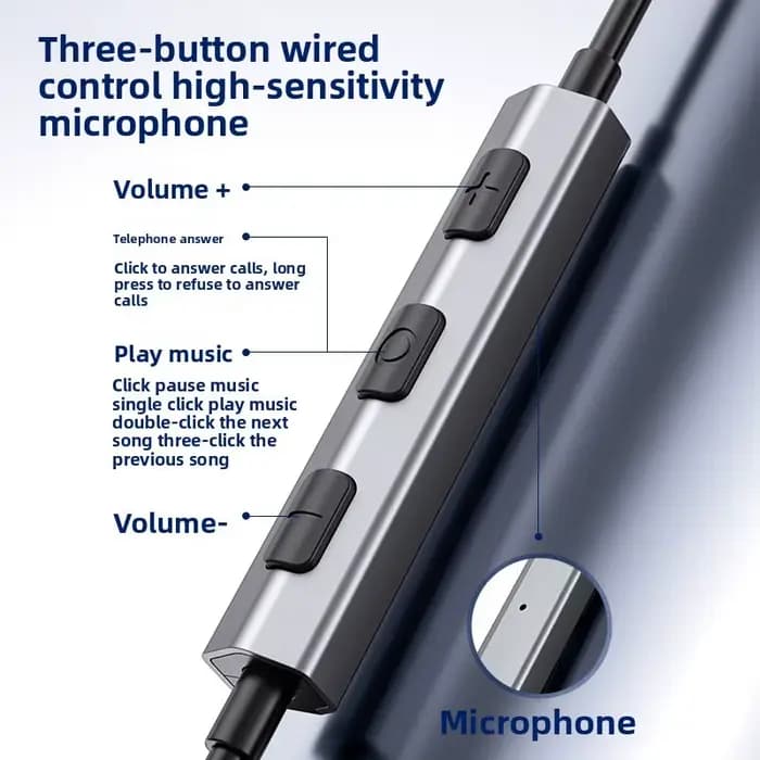 Pour Samsung casque filaire HiFi 9D son Surround avec contrôle par fil Type C 3.5mm écouteurs de musique pour Galaxy S25 24 Ultra A54 A53