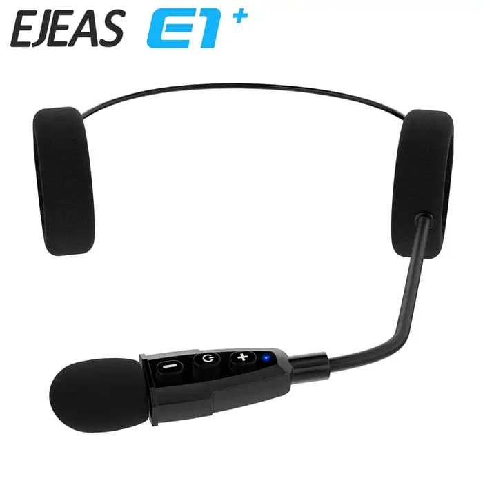 EJEAS – casque de Moto sans fil Bluetooth E1 +, écouteurs, haut-parleur