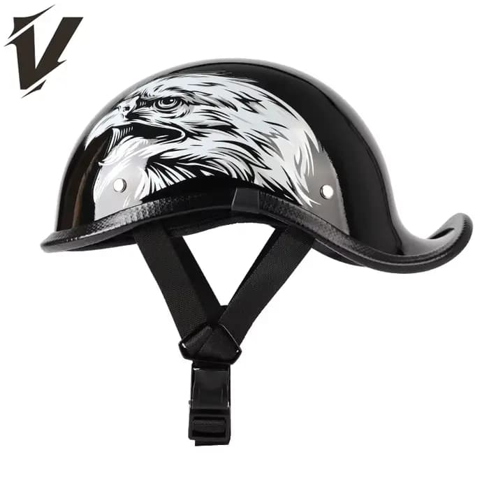 Casque de moto rétro personnalité demi-casque vélo électrique