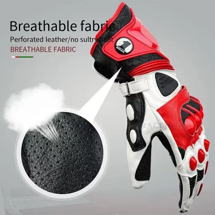 Gants de moto en cuir Alpine pour la course GP