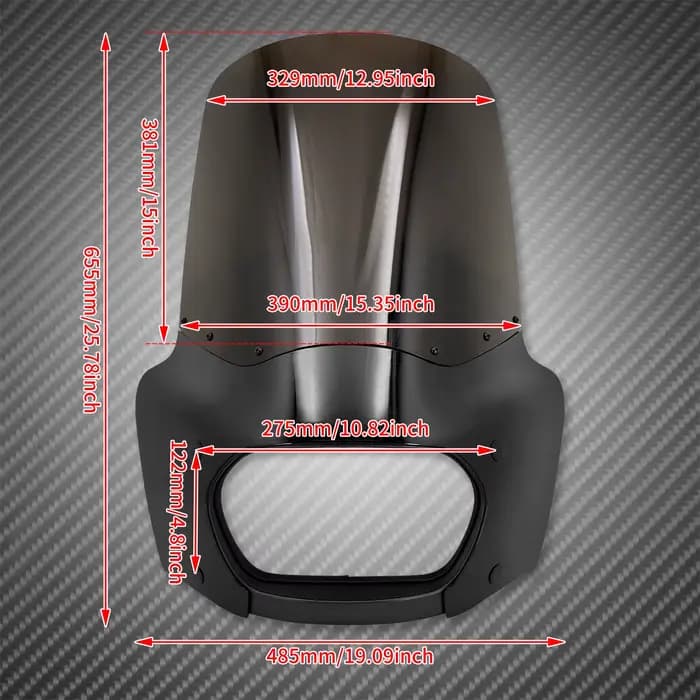 Carénage de moto ABS noir pour Harley Softail Fat Bob