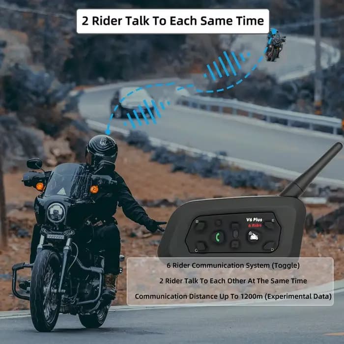 2025 nouveau V6 PLUS coureurs moto Interphone Bluetooth casque sans fil