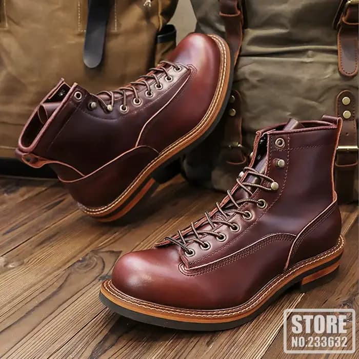 Nouvel arrivage! Bottines de moto Vintage décontractées pour hommes